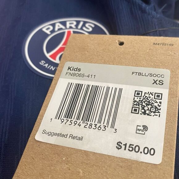 Nike Paris Saint Germain 24/25 Dri-Fit ADV Soccer Jersey FN9155-411 Kids size XS - Picture 12 of 12